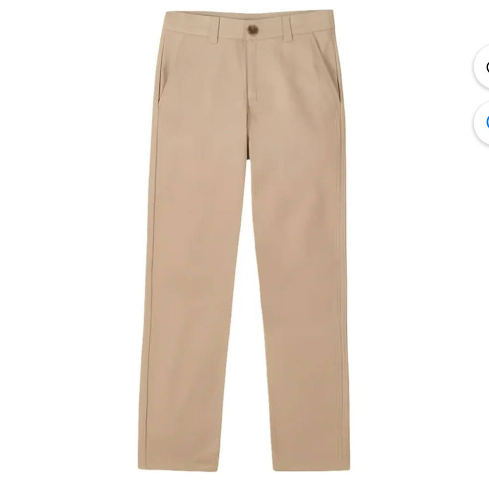 Izod School Uniform Boys Flat Front Tough Cotton Stretch Khaki Size 18 Set of 2